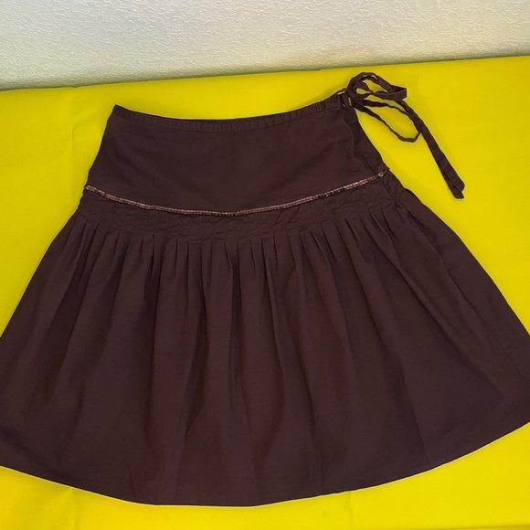 Tracy Evans Limited Brown Skirt with Sequins and Side Bow Tie, Juniors Size 5 - Picture 1 of 12